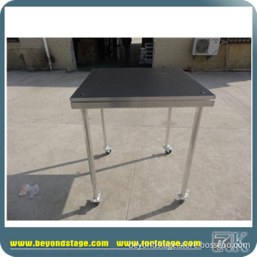 Portable stage with wheels